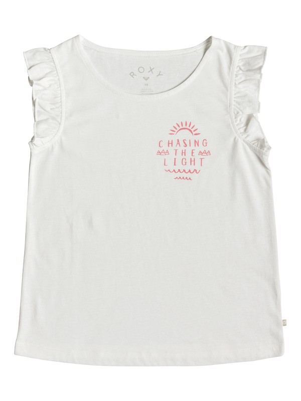 roxy, Girls 7-14 Dive Deep Chase The Light Ruffle Tank, MARSHMALLOW (wbt0) 0 Girls 7-14 Dive Deep Chase The Light Ruffle Tank White ERGZT03346 Roxy