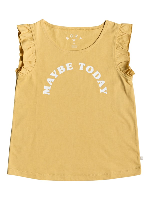roxy, Girls 7-14 Dive Deep Maybe Ruffle Tank, FALL LEAF (yjg0) 0 Girls 7-14 Dive Deep Maybe Ruffle Tank Yellow ERGZT03347 Roxy