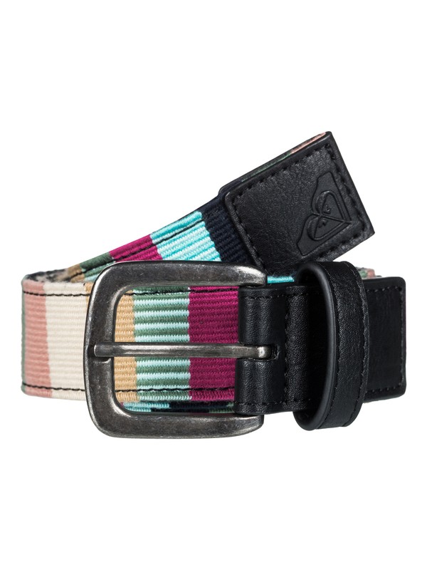 roxy, Pineapple Tea - Striped Mexican Belt for Women, ANTHRACITE (kvj0) 0 Pineapple Tea - Striped Mexican Belt for Women Black ERJAA03396 Roxy