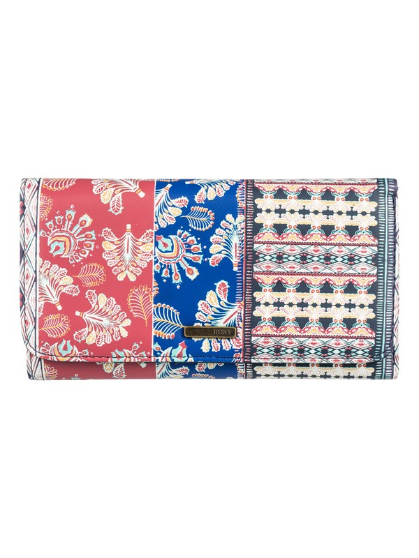 roxy, My Long Eyes Tri-Fold Wallet, MARSHMALLOW SWIM VERTICAL FLOW (xwbr) 0 My Long Eyes Tri-Fold Wallet White ERJAA03444 Roxy