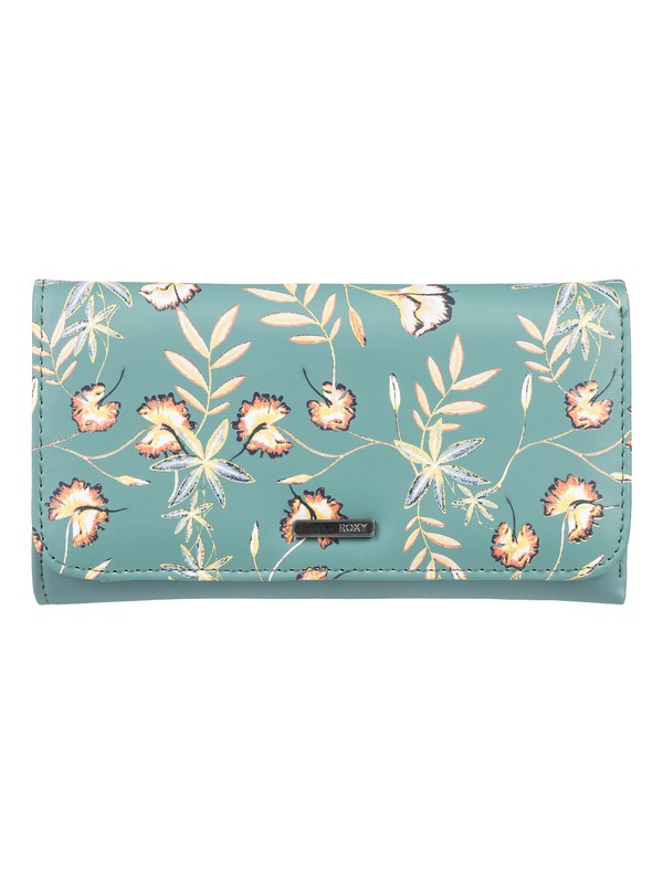 roxy, My Long Eyes Tri-Fold Wallet, TRELLIS BIRD FLOWER (bkw6) 0 My Long Eyes Tri-Fold Wallet Blue ERJAA03478 Roxy