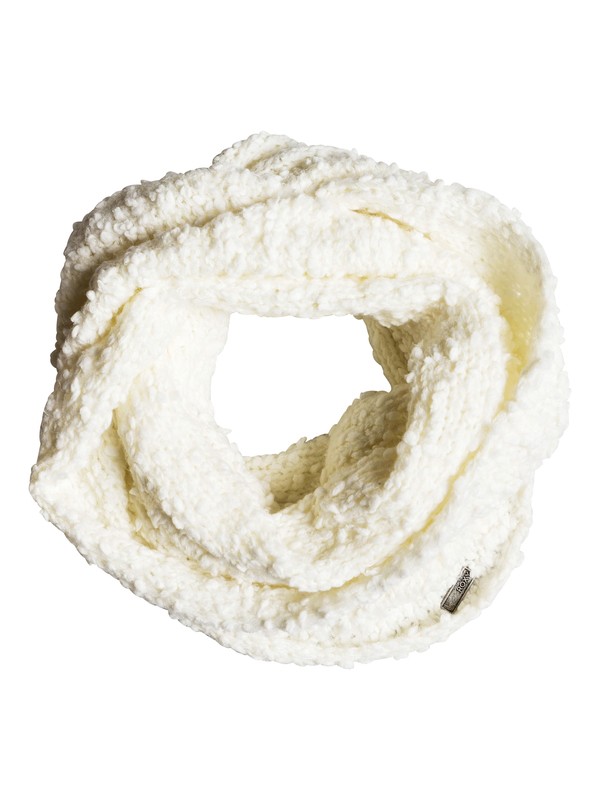roxy, Happy Storm Knitted Scarf, MARSHMALLOW (wbt0) 0 Happy Storm Knitted Scarf White ERJAA03485 Roxy