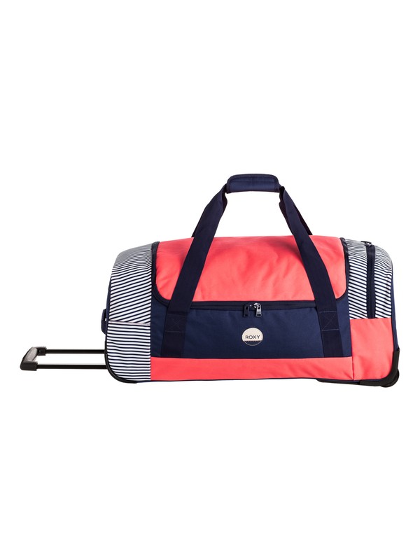 roxy, Distance Accross Large Wheelie Duffle Suitcase, NEON GRAPEFRUIT (nkn0) 0 Distance Accross Large Wheelie Duffle Suitcase ERJBL03069 Roxy