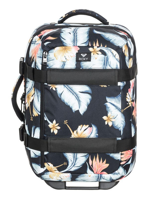 roxy, Wheelie 30L Wheeled Cabin Luggage, ANTHRACITE TROPICAL LOVE S (kvj6) 0 Wheelie 30L Wheeled Cabin Luggage Black ERJBL03144 Roxy