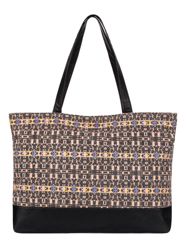 roxy, Another Beach Tote Bag, MODERN GEO TRUE BLACK (kvj6) 0 Another Beach Tote Bag ERJBP03241 Roxy
