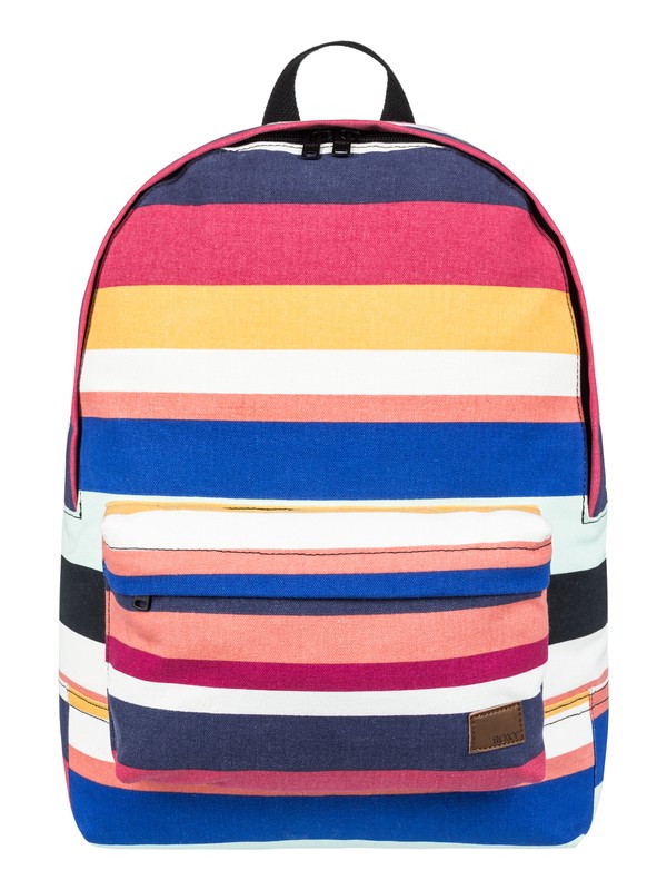 roxy, Sugar Baby Canvas Colorblock 16 L Medium Backpack, MARSHMALLOW LA SUPER STRIPE (wbt6) 0 Sugar Baby Canvas Colorblock 16 L Medium Backpack White ERJBP03693 Roxy