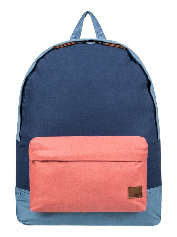 roxy, Sugar Baby Canvas Colorblock 16L Small Backpack, BLUE SHADOW (bkq0) 0 Sugar Baby Canvas Colorblock 16L Small Backpack Blue ERJBP03694 Roxy