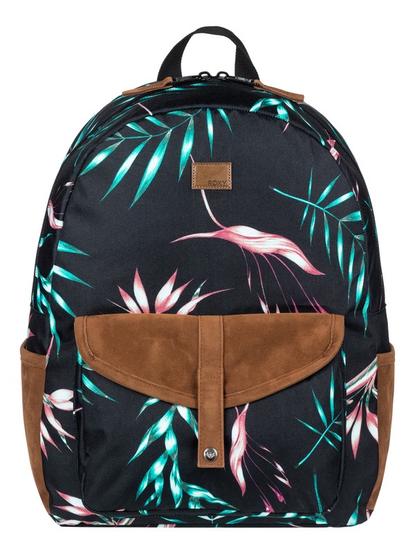 roxy, Carribean 18 L Medium Backpack, ANTHRACITE STORMY FLOWERS (kvj8) 0 Carribean 18 L Medium Backpack Black ERJBP03697 Roxy