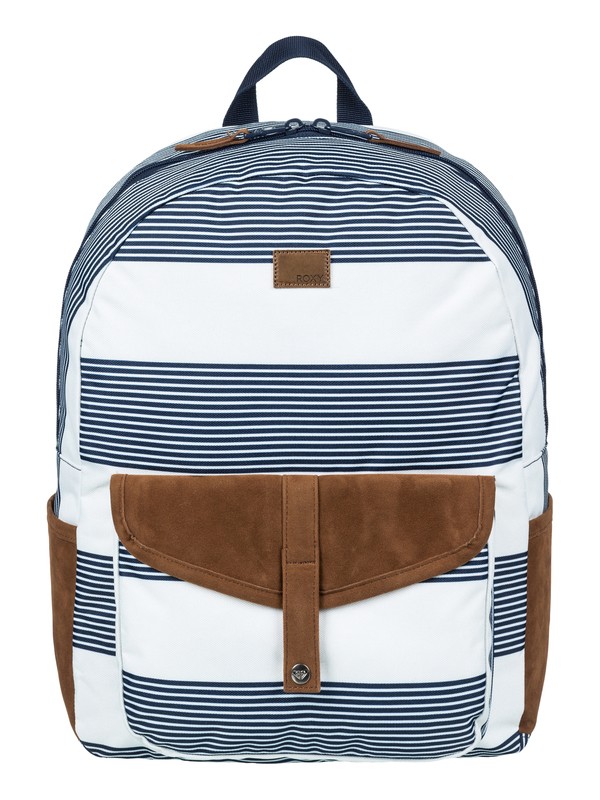 roxy, Carribean 18 L Medium Backpack, MARSHMALLOW DRESS BLUE DOCKER (wbt4) 0 Carribean 18 L Medium Backpack White ERJBP03697 Roxy