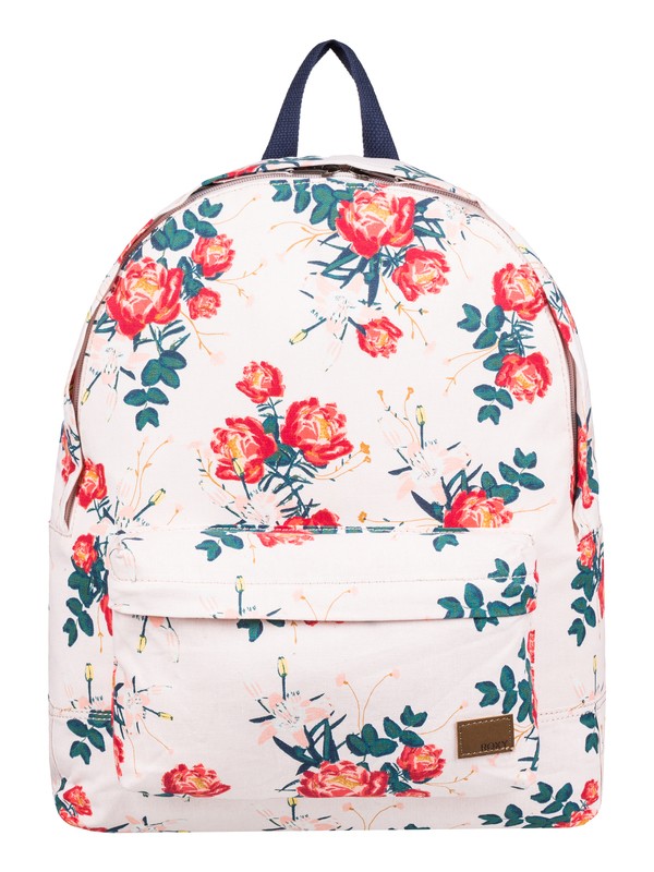roxy, Sugar Baby Canvas 16L Small Backpack, CLOUD PINK GARDEN LILY (mcw7) 0 Sugar Baby Canvas 16L Small Backpack Pink ERJBP03832 Roxy