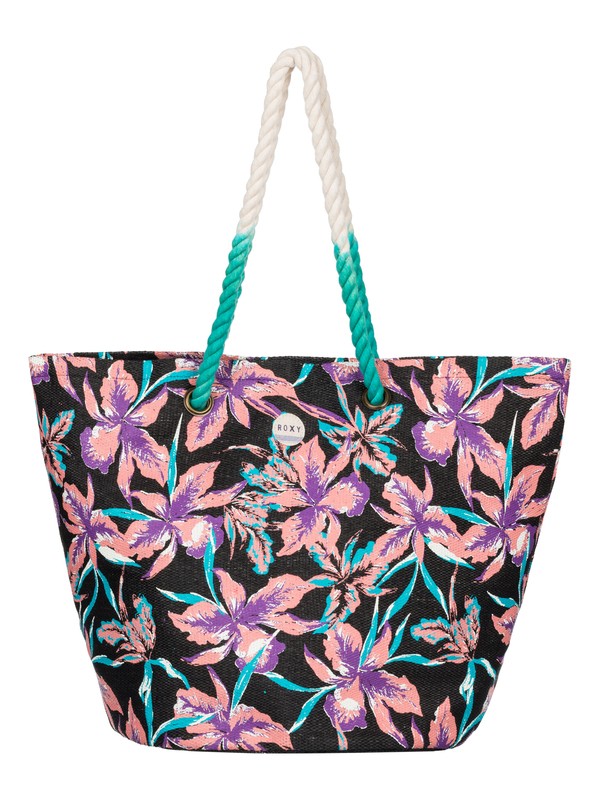 roxy, Sun Seeker Beach Tote, TRUE BLACK MAUI LIGHTS (kvj8) 0 Sun Seeker Beach Tote ERJBT03005 Roxy