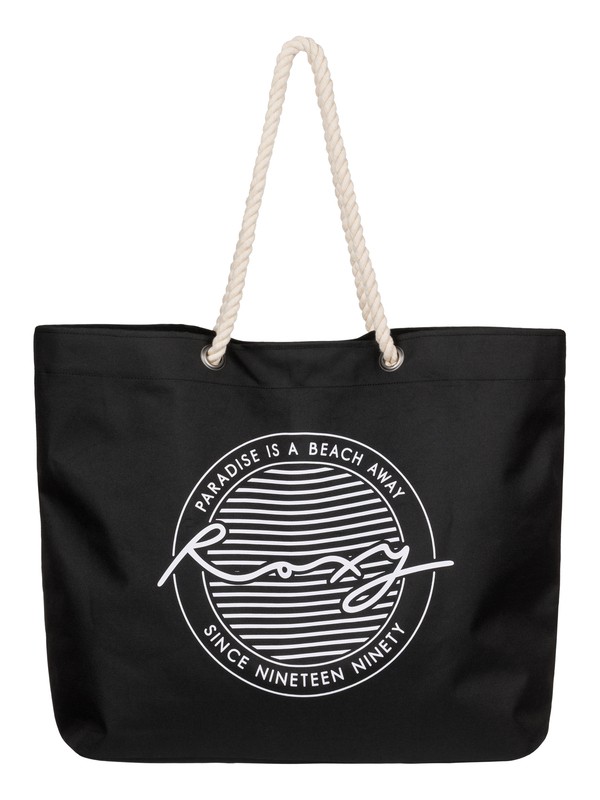 roxy, Tropical Vibe Beach Tote, TRUE BLACK (kvj0) 0 Tropical Vibe Beach Tote ERJBT03040 Roxy