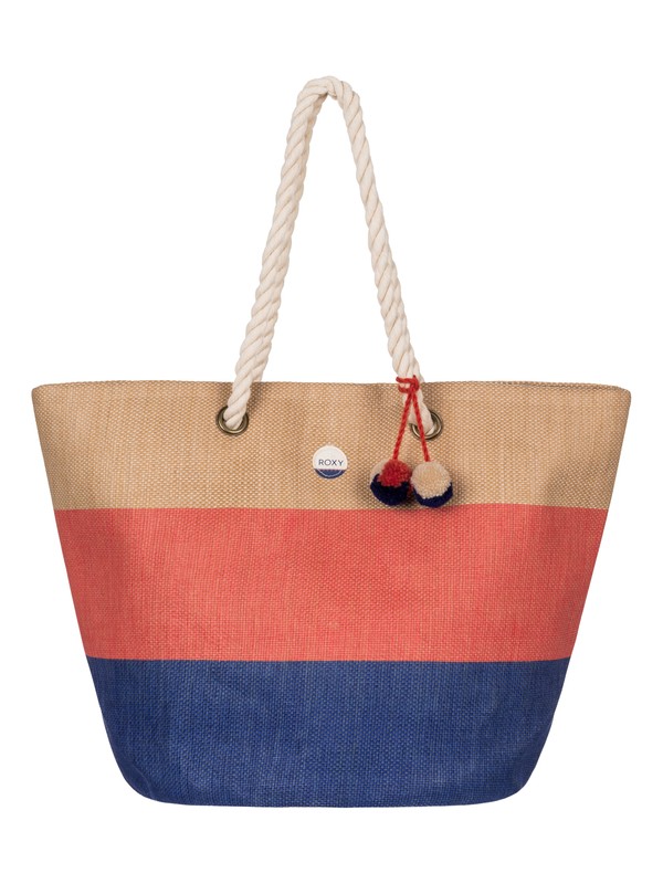 roxy, Sun Seeker Straw Beach Bag, NEON GRAPEFRUIT (nkn0) 0 Sun Seeker Straw Beach Bag ERJBT03050 Roxy
