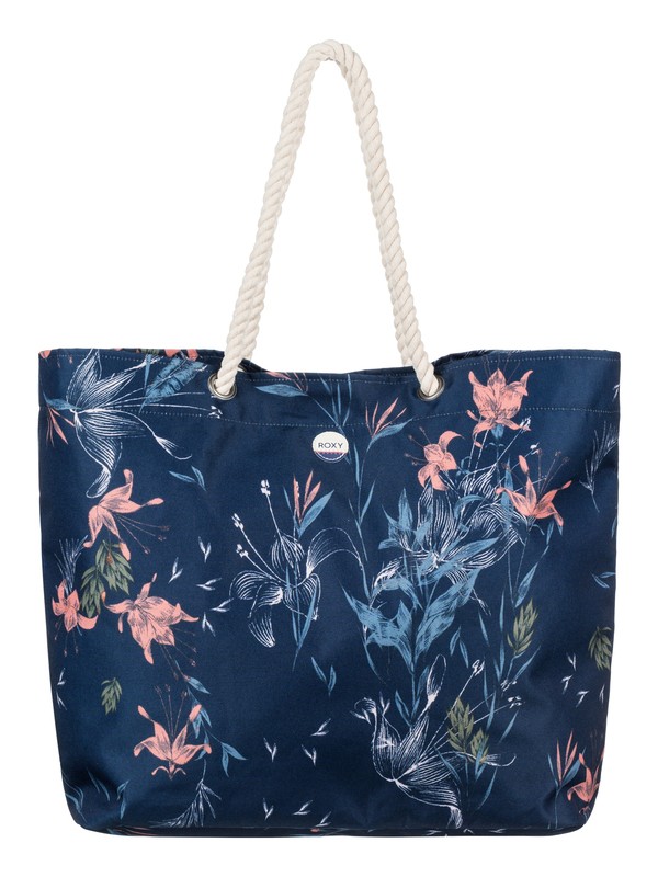 roxy, Tropical Vibe Beach Bag, DRESS BLUES LEE LEE (xbbm) 0 Tropical Vibe Beach Bag ERJBT03073 Roxy