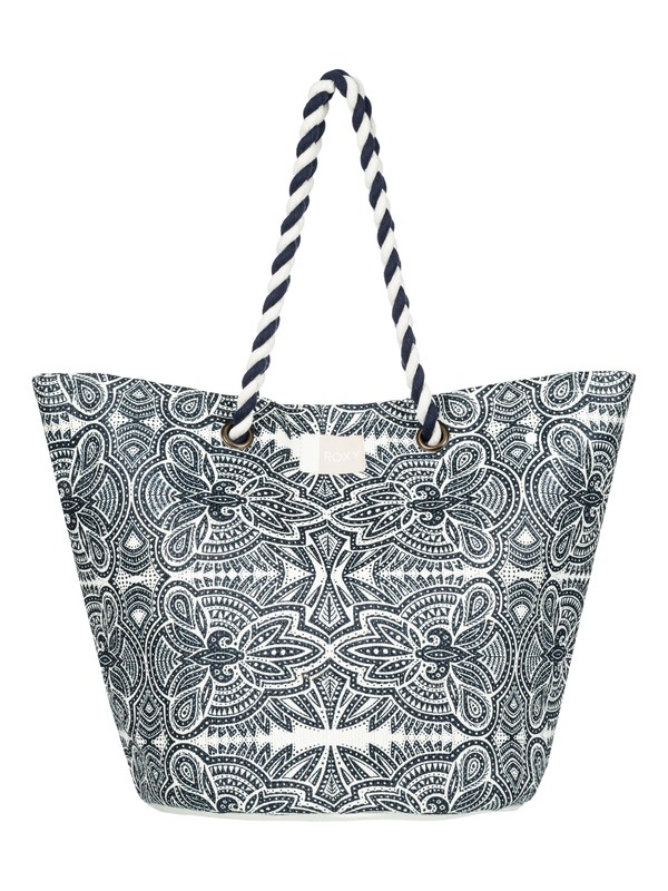 roxy, Sunseeker Straw Beach Bag, MARSHMALLOW TRIBAL VIBES STRIP (wbt4) 0 Sunseeker Straw Beach Bag White ERJBT03084 Roxy