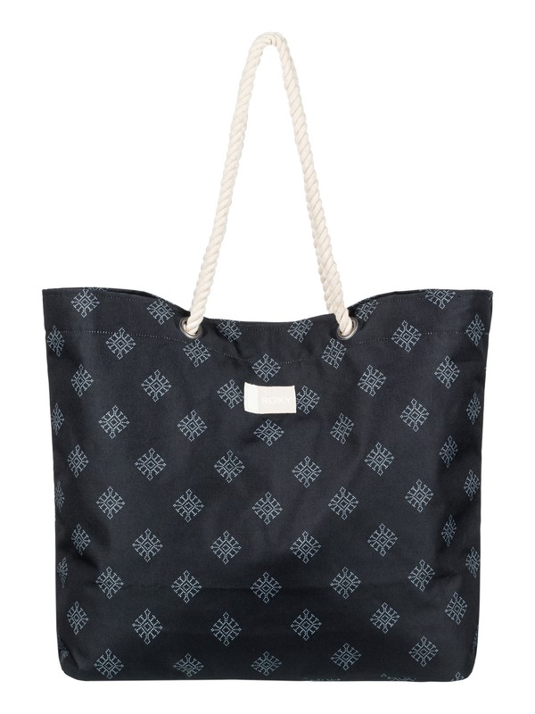 roxy, Tropical Vibe - Bolsa de Playa de Paja, ANTHRACITE PEARLY TILES (kvj6) 0 Tropical Vibe - Bolsa de Playa de Paja ERJBT03086 Roxy