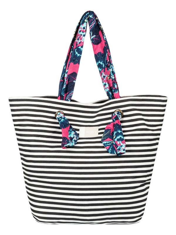 roxy, Act Together Beach Bag, BRIGHT WHITE BASIC STRIPE (wbb3) 0 Act Together Beach Bag ERJBT03091 Roxy