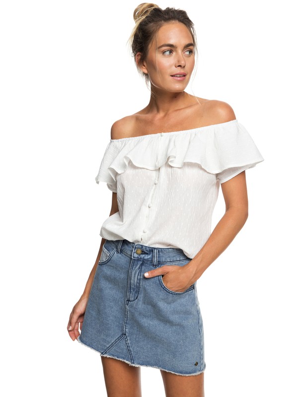 roxy, Java To Lombok Denim Skirt, MEDIUM BLUE (bmtw) 0 Java To Lombok Denim Skirt Blue ERJDK03008 Roxy