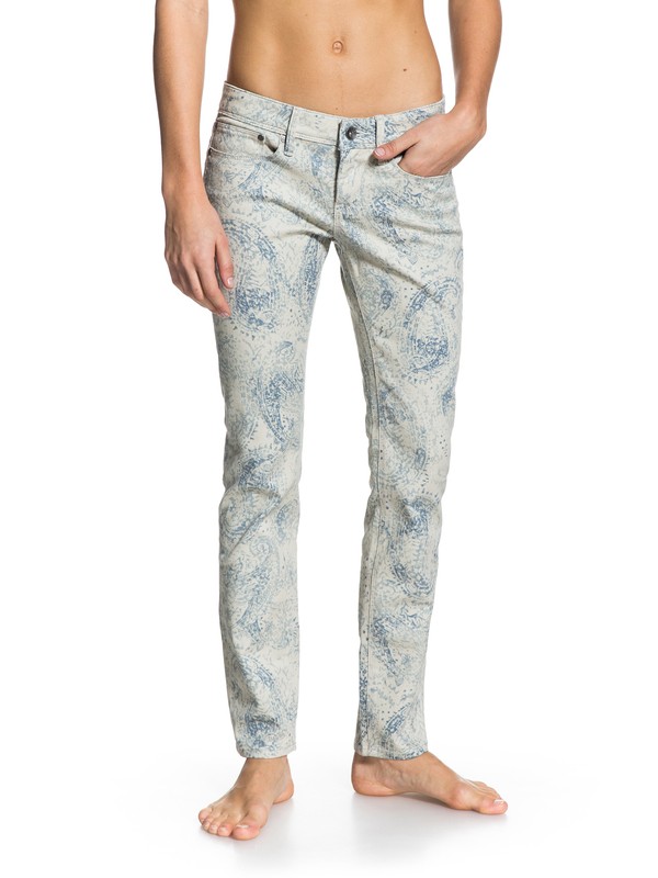 roxy, Suntrippers Print Skinny Jeans, BATIK PRINT COMBO NEW STONE SG (sgt6) 0 Suntrippers Print Skinny Jeans ERJDP03022 Roxy