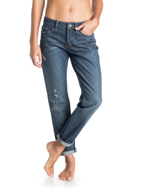 roxy, Rider Boyfriend Jeans, DARK BLUE (btnw) 0 Rider Boyfriend Jeans ERJDP03045 Roxy