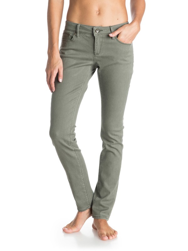 roxy, Suntrippers Colors Skinny Jeans, DUSTY OLIVE (gpb0) 0 Suntrippers Colors Skinny Jeans ERJDP03062 Roxy