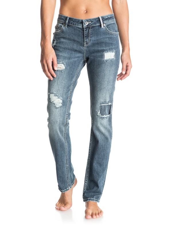roxy, Garance Straight Jeans, MEDIUM BLUE (bmtw) 0 Garance Straight Jeans ERJDP03131 Roxy