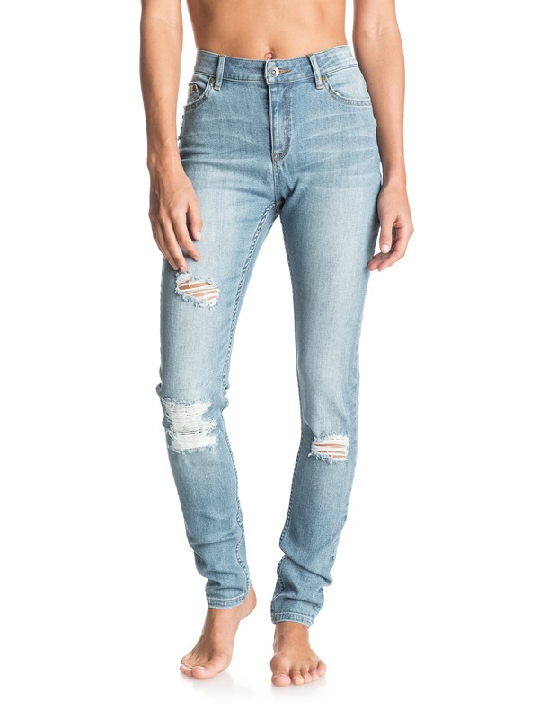 Suntrippers Destroy - Skinny Fit Jeans ERJDP03132 0 Suntrippers High Waisted Distressed Skinny Jeans ERJDP03132 Roxy