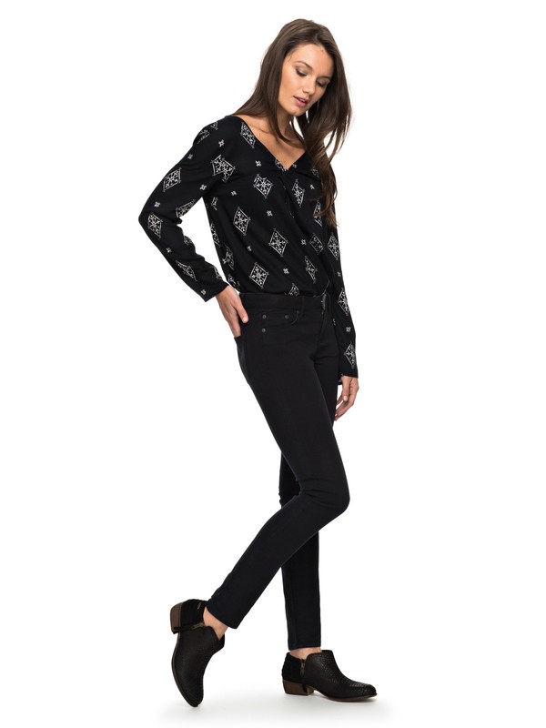 roxy, Suntrippers Colors - Skinny Fit Jeans for Women, TRUE BLACK (kvj0) 0 Suntrippers Colors - Skinny Fit Jeans for Women Black ERJDP03158 Roxy