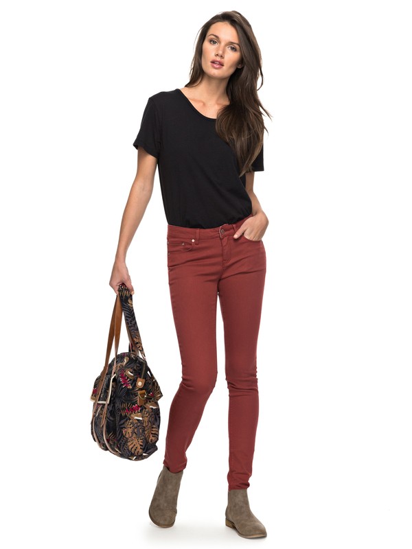 roxy, Suntrippers Colors - Skinny Fit Jeans for Women, SYRAH (rra0) 0 Suntrippers Colors - Skinny Fit Jeans for Women Red ERJDP03158 Roxy