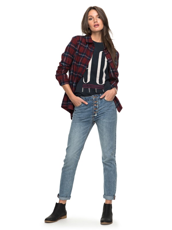 I Feel Free - High Waisted Straight Fit Jeans for Women ERJDP03166 0 I Feel Free High Waisted Straight Leg Jeans ERJDP03166 Roxy