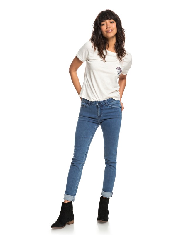 roxy, Crazy Maze - Skinny Fit Jeans for Women, MEDIUM BLUE (bgy0) 0 Crazy Maze - Skinny Fit Jeans for Women Blue ERJDP03197 Roxy