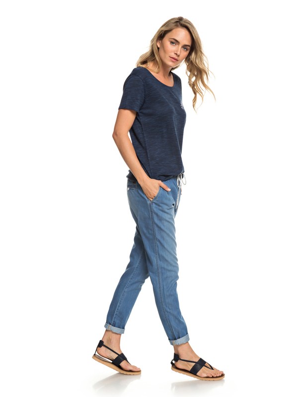 roxy, Beachy Denim Beach Pants, MEDIUM BLUE (bgy0) 0 Beachy Denim Beach Pants Blue ERJDP03206 Roxy