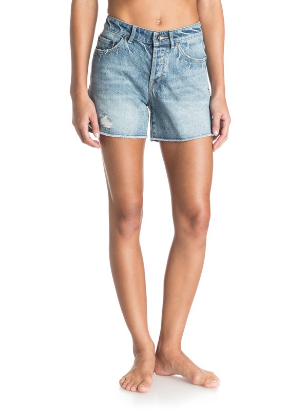 roxy, Surf Jam High Waisted Denim Shorts, VINTAGE MED BLUE (brdw) 0 Surf Jam High Waisted Denim Shorts ERJDS03054 Roxy