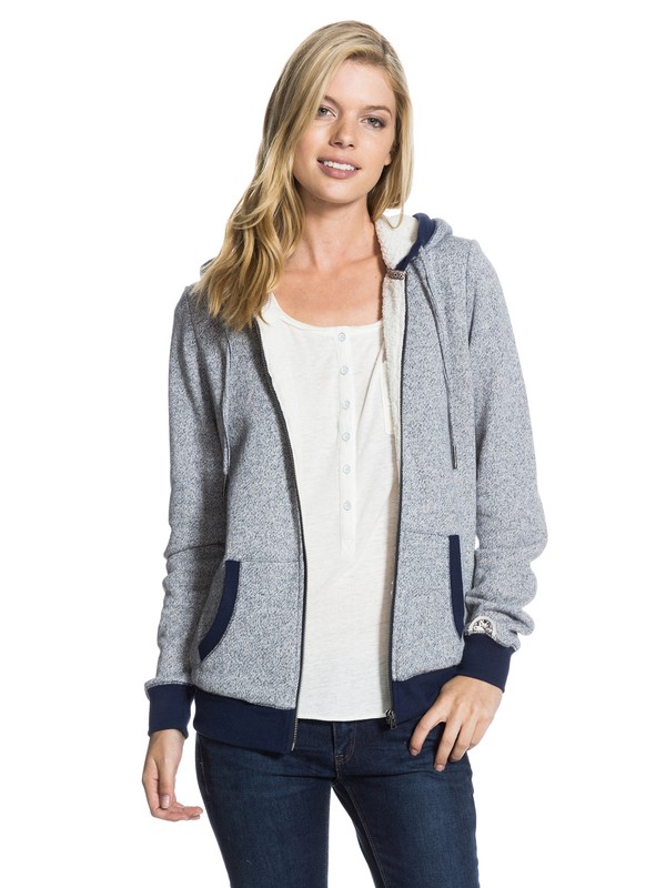 roxy, Lofty Hooded Sweatshirt, PEACOAT (btn0) 0 Lofty Hooded Sweatshirt ERJFT03036 Roxy