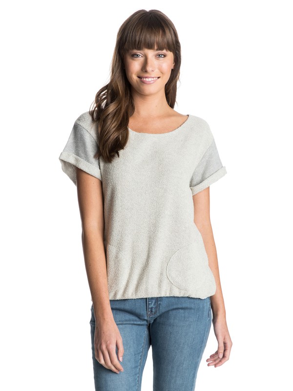 roxy, Gone Going Sweatshirt Top, HERITAGE HEATHER (kpfh) 0 Gone Going Sweatshirt Top ERJFT03046 Roxy