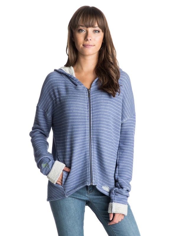 roxy, Now Generation Hoodie, LIGHT DENIM SAILS STRIPE STRIP (pmk3) 0 Now Generation Hoodie ERJFT03048 Roxy
