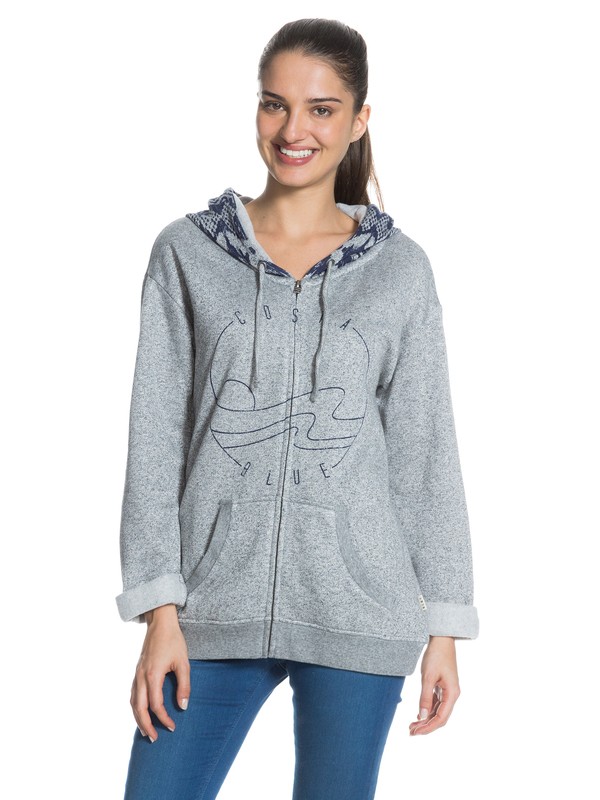 roxy, Spell It Out C Hoodie, HERITAGE HEATHER (sgrh) 0 Spell It Out C Hoodie ERJFT03075 Roxy