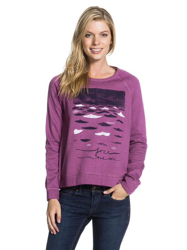 roxy, Love your Pullover A Fleece, ARGYLE PURPLE (pmt0) 0 Love your Pullover A Fleece ERJFT03076 Roxy