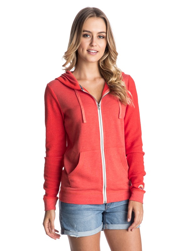 roxy, Day By Day Zip Hoodie, FIERY ORANGE (npm0) 0 Day By Day Zip Hoodie ERJFT03099 Roxy