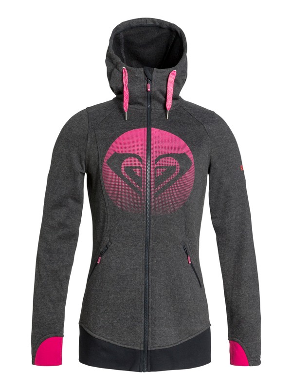 roxy, Meadows Zip-Up Hoodie, ANTHRACITE (kvj0) 0 Meadows Zip-Up Hoodie ERJFT03110 Roxy