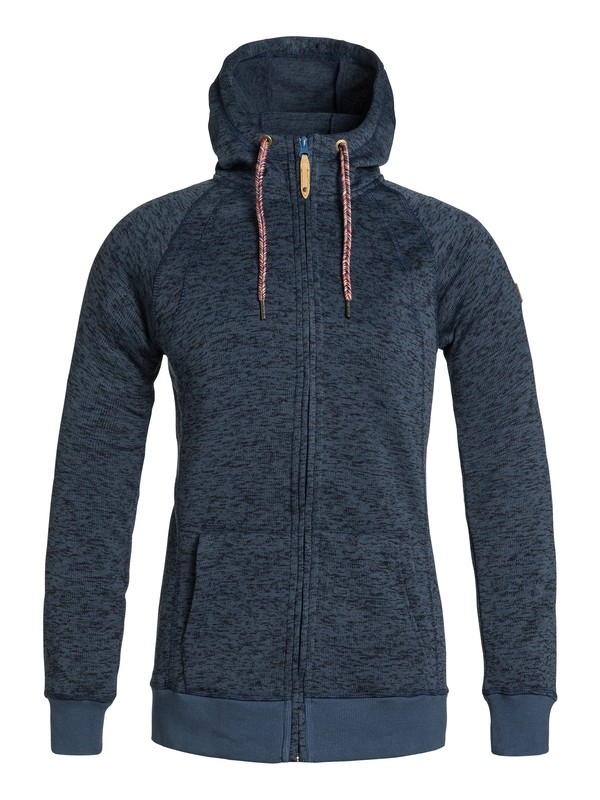 roxy, Resin Knit Zip-Up Hoodie, ENSIGN BLUE (brd0) 0 Resin Knit Zip-Up Hoodie ERJFT03111 Roxy
