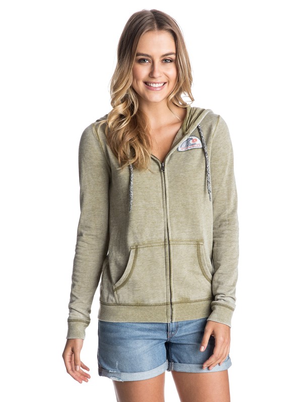 roxy, Tropical Bazaar Zip hoodie, MILITARY OLIVE (cqw0) 0 Tropical Bazaar Zip hoodie ERJFT03124 Roxy