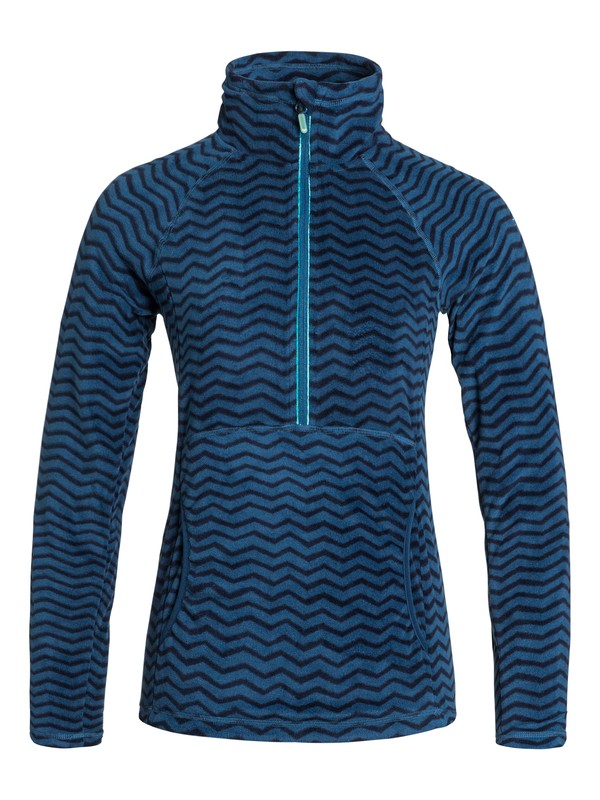 roxy, Cascade Printed Half-Zip Fleece Pullover, ZIG ZAG STRIPE_ENSIGN BLUE (brd3) 0 Cascade Printed Half-Zip Fleece Pullover ERJFT03150 Roxy
