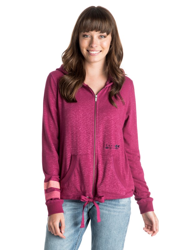 roxy, Cloud Away Zip Hoodie, RED PLUM (rrc0) 0 Cloud Away Zip Hoodie ERJFT03164 Roxy