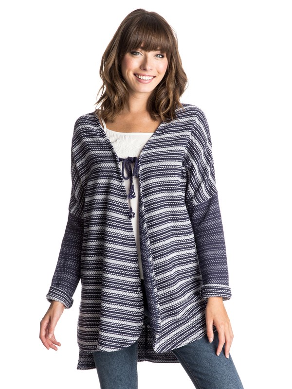 roxy, Caloundra Tie-Front Sweatshirt, ECLIPSE (btc0) 0 Caloundra Tie-Front Sweatshirt ERJFT03213 Roxy