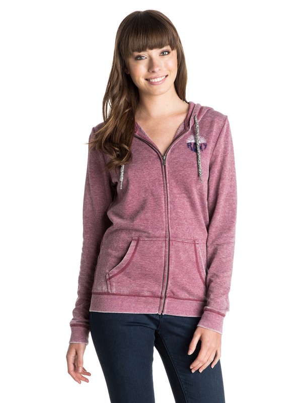 roxy, Tropical Bazaar Zip Hoodie, BURGUNDY (rrm0) 0 Tropical Bazaar Zip Hoodie ERJFT03263 Roxy