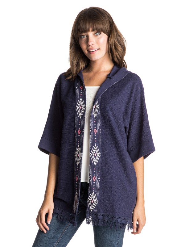 roxy, Medina Escape Hooded Poncho, ECLIPSE (btc0) 0 Medina Escape Hooded Poncho ERJFT03282 Roxy
