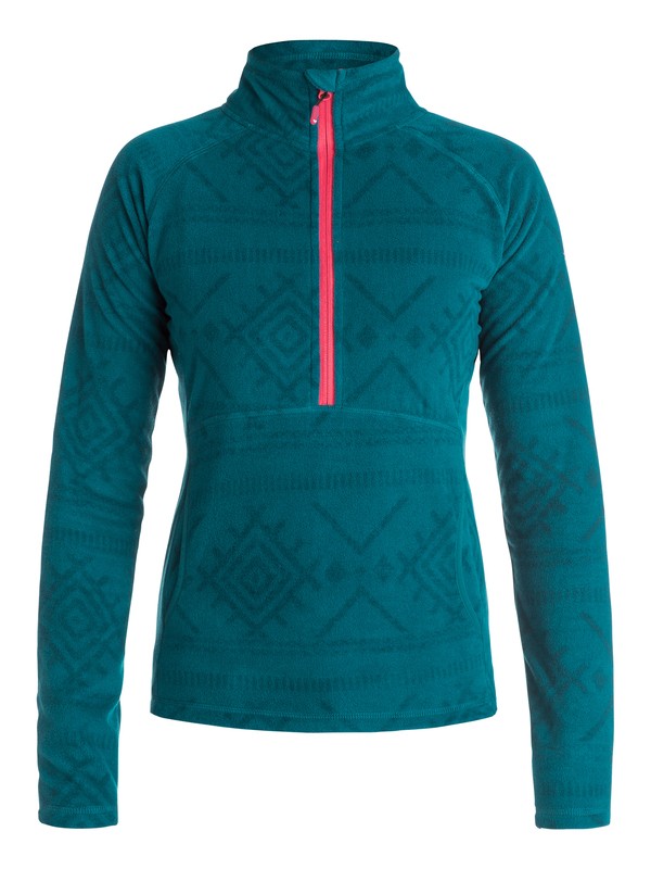 roxy, Cascade Half-Zip Fleece Pullover, WINDY ROAD LAYERS_LEGION BLUE (bsk3) 0 Cascade Half-Zip Fleece Pullover ERJFT03310 Roxy