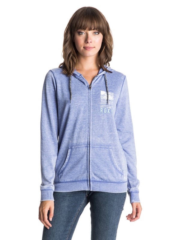 roxy, Tropical Bazaar Desert Days Zip Hoodie, DAZZLING BLUE (ppm0) 0 Tropical Bazaar Desert Days Zip Hoodie ERJFT03324 Roxy
