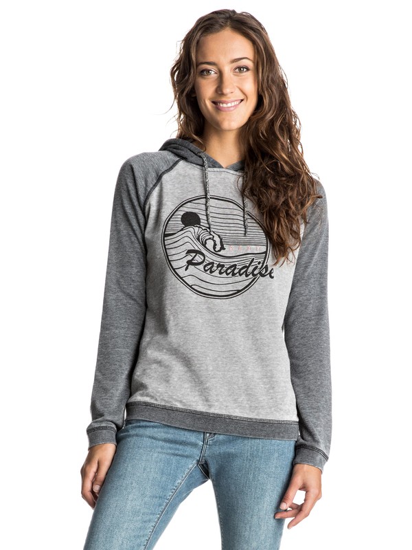 roxy, Palm Bazaar Paradise Pullover Hoodie, TRUE BLACK (kvj0) 0 Palm Bazaar Paradise Pullover Hoodie ERJFT03355 Roxy